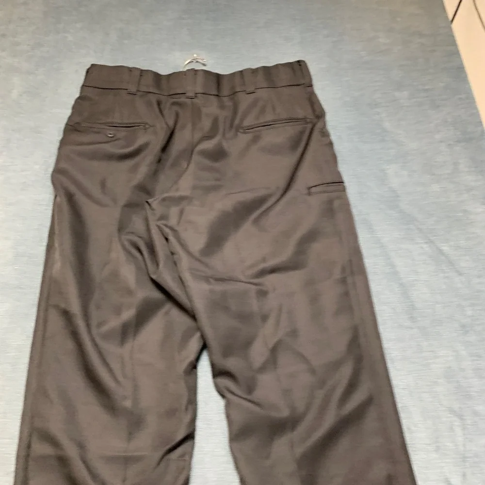 Mens Workwear Pants 38x32 Dark Brown Comfort Slash Pocket Straight Leg Outdoor